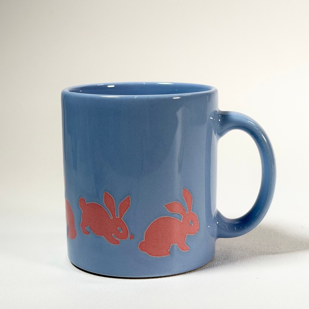 Vintage Waechtersbach Rabbit Coffee Mug West Germany Bunny Wrap-Around Ceramic